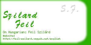 szilard feil business card