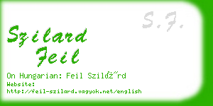 szilard feil business card